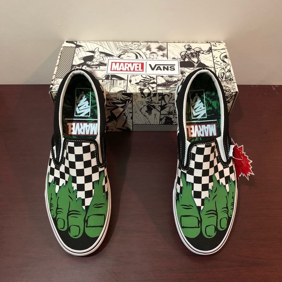 Vans X Marvel Classic Slip-On, Hulk, Various Sizes - Picture 5 of 15